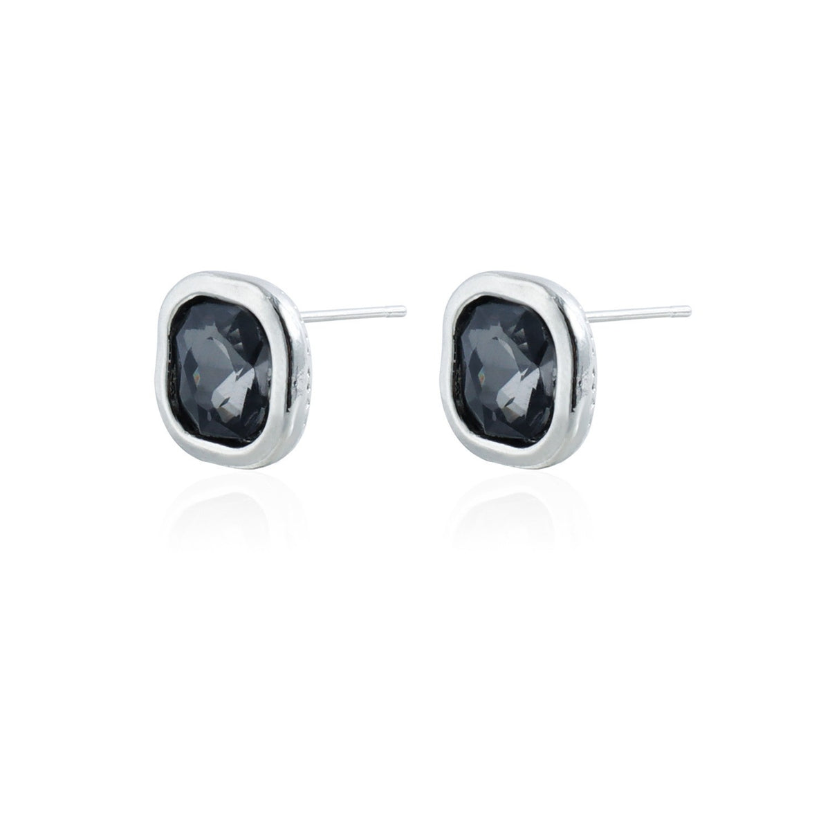 Classy Black Square Gem Necklace, Bracelet & Earring Set