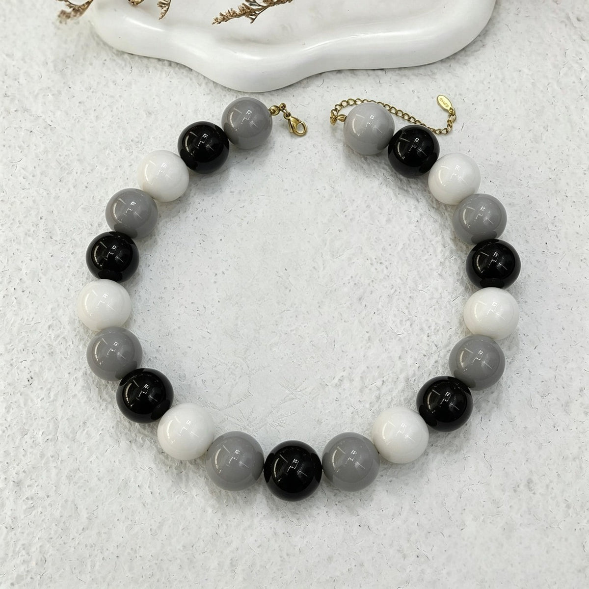 Sweet Pastel Acrylic Bead Collar Necklace