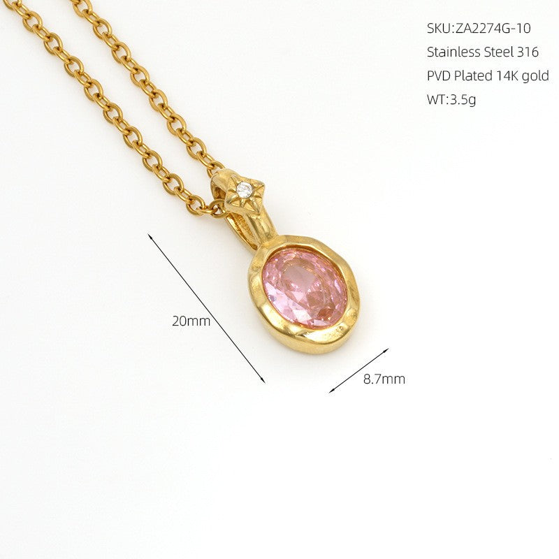 14k Dainty Multi-Gem Layered Necklace