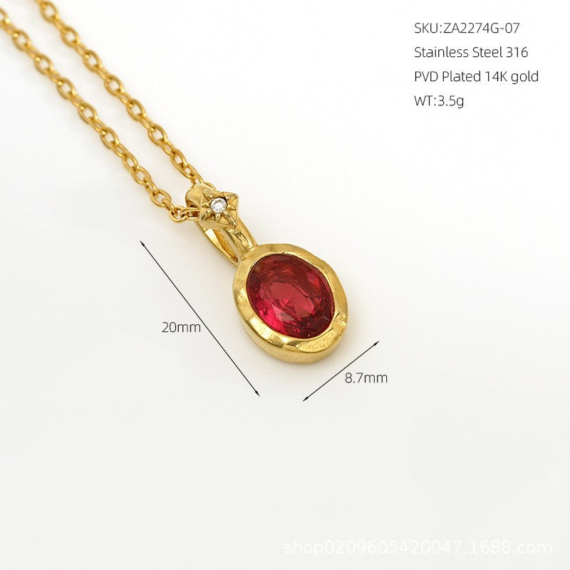 14k Dainty Multi-Gem Layered Necklace