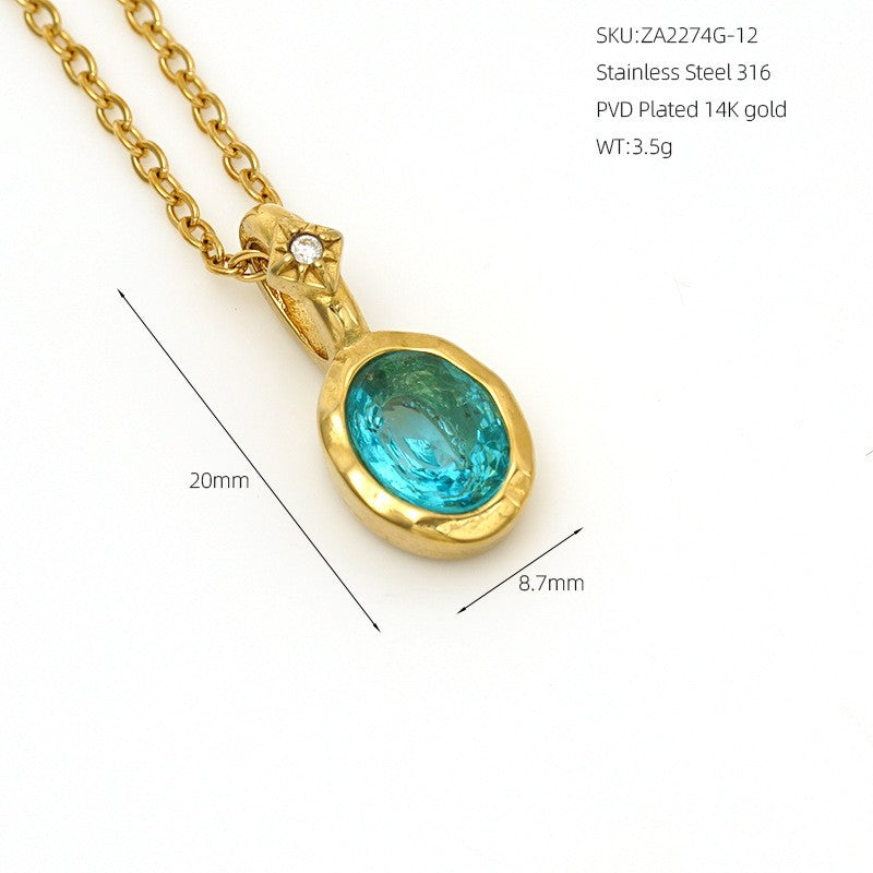 14k Dainty Multi-Gem Layered Necklace