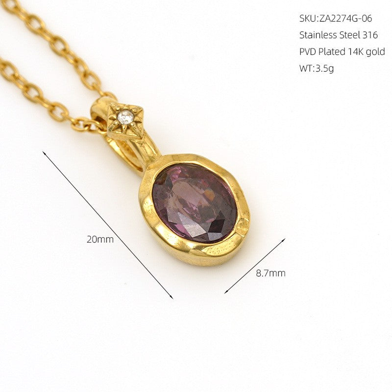 14k Dainty Multi-Gem Layered Necklace