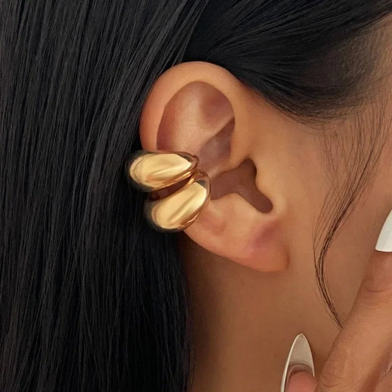 Classy Geometric Dome Ear Cuff