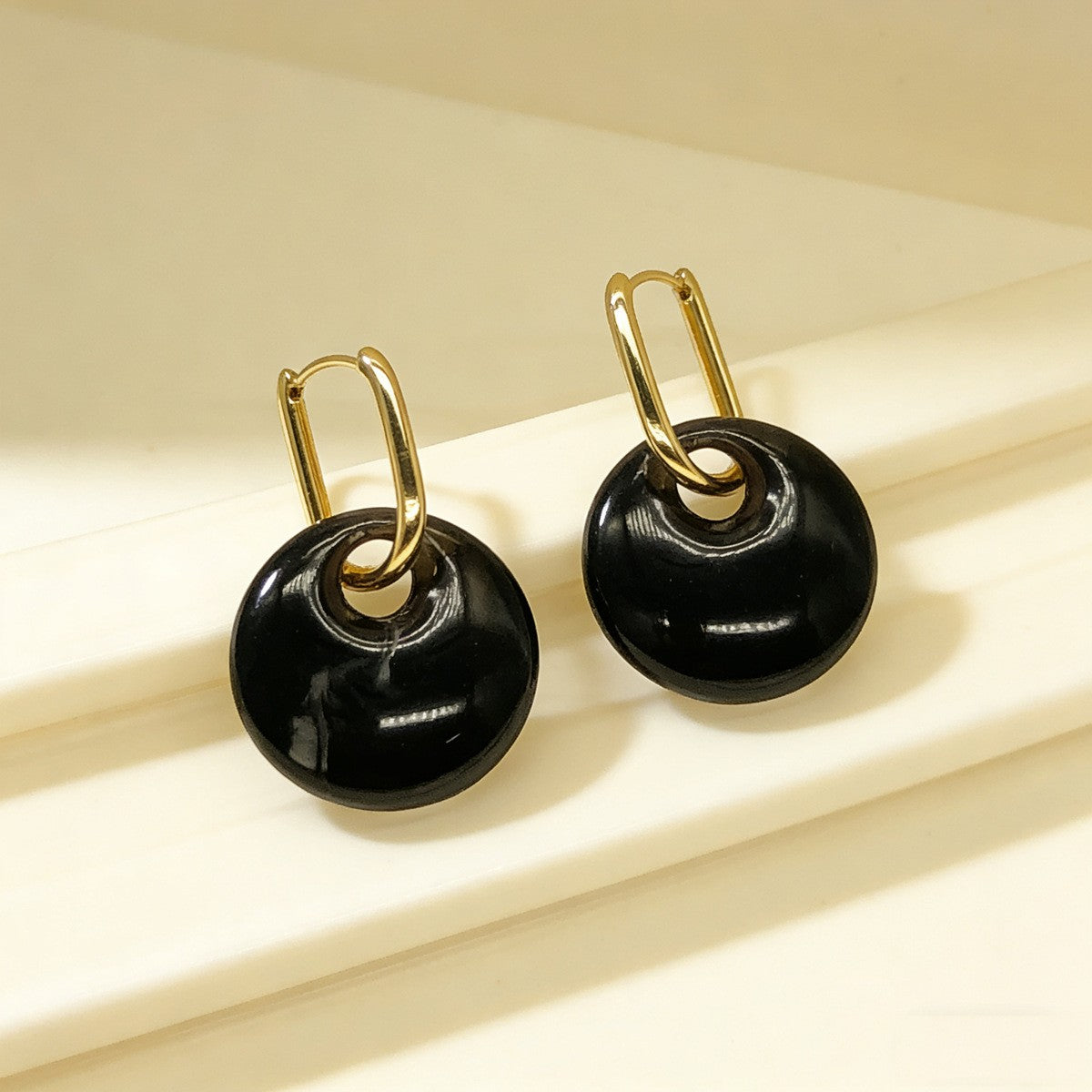 Classy Geometric Resin Drop Earrings