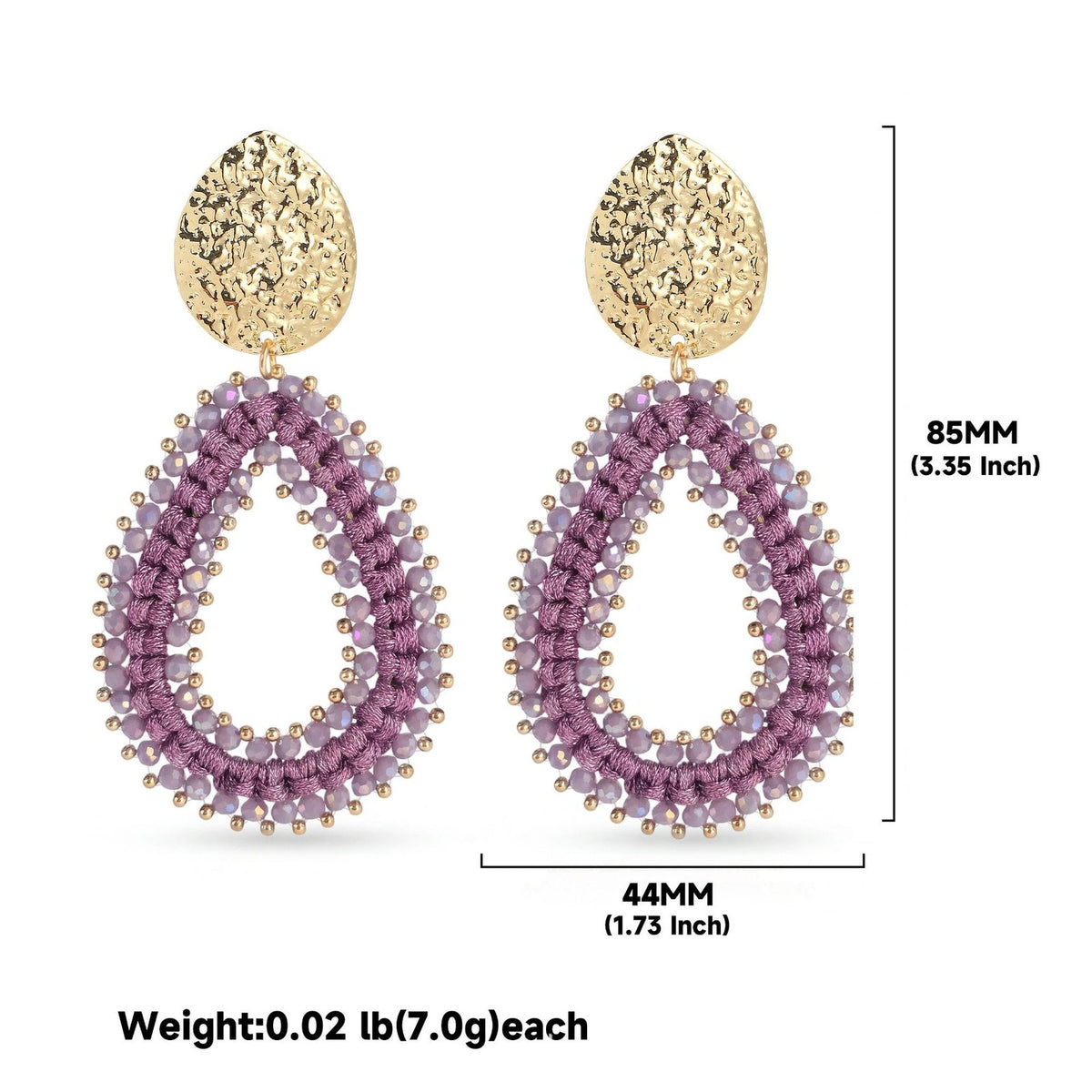 Boho Mint Beaded Teardrop Earrings