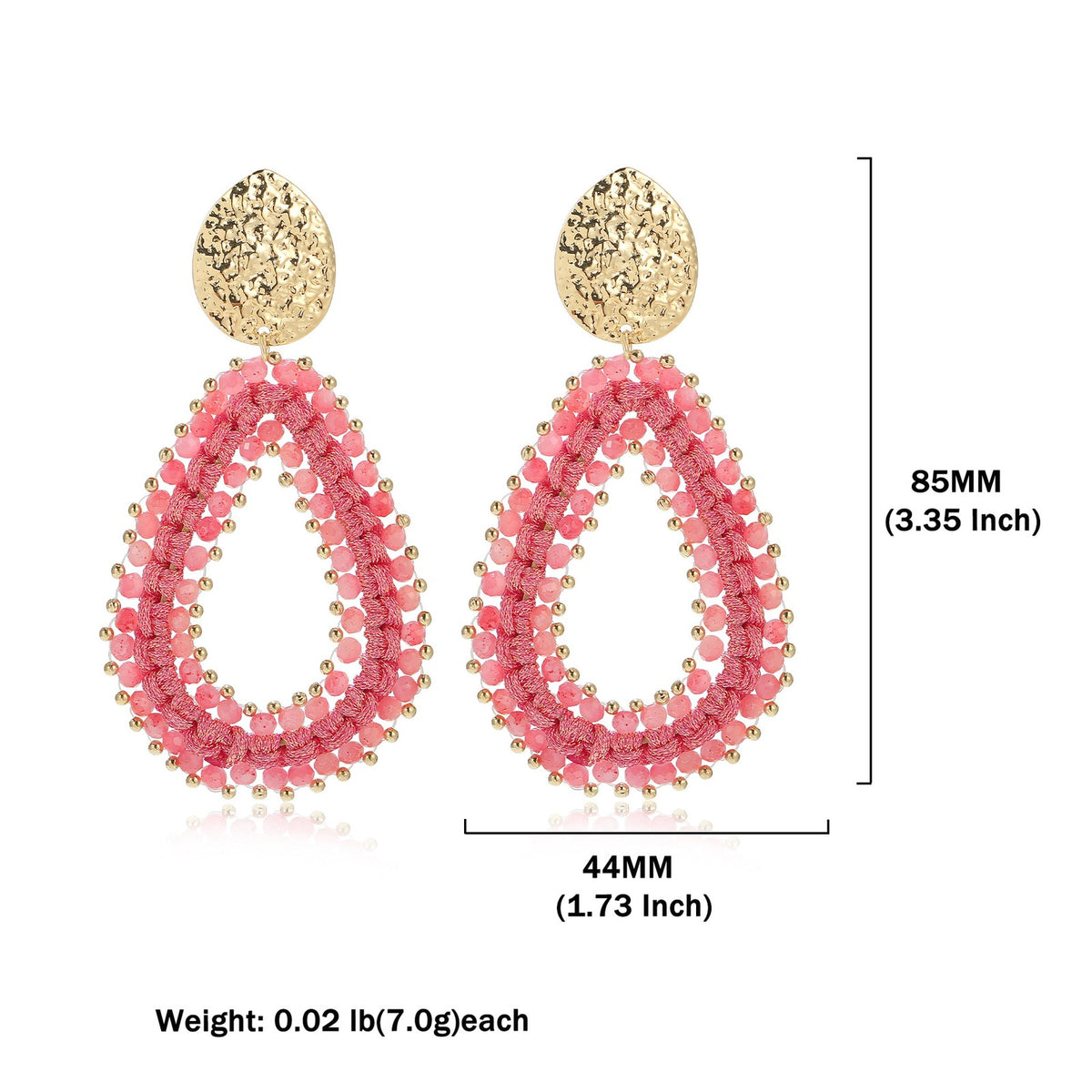 Boho Mint Beaded Teardrop Earrings