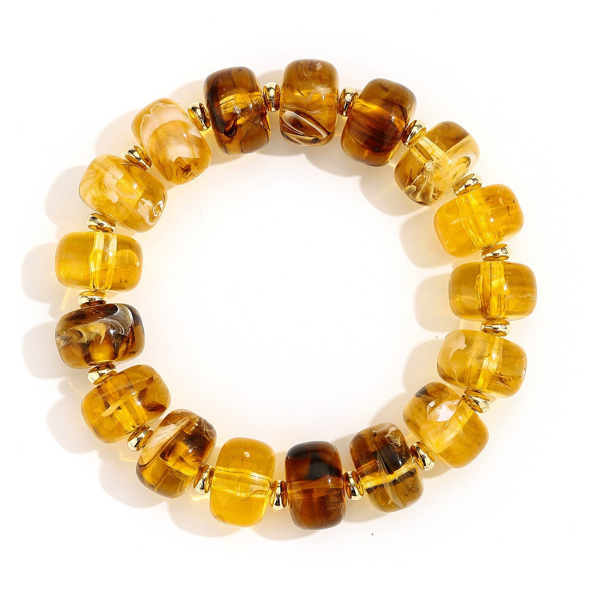 Boho Multicolor Resin Bead Bracelet