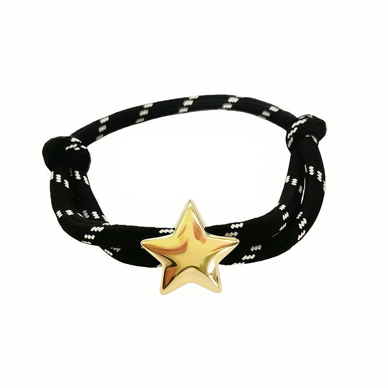 Boho Braided Star and Heart Bracelet