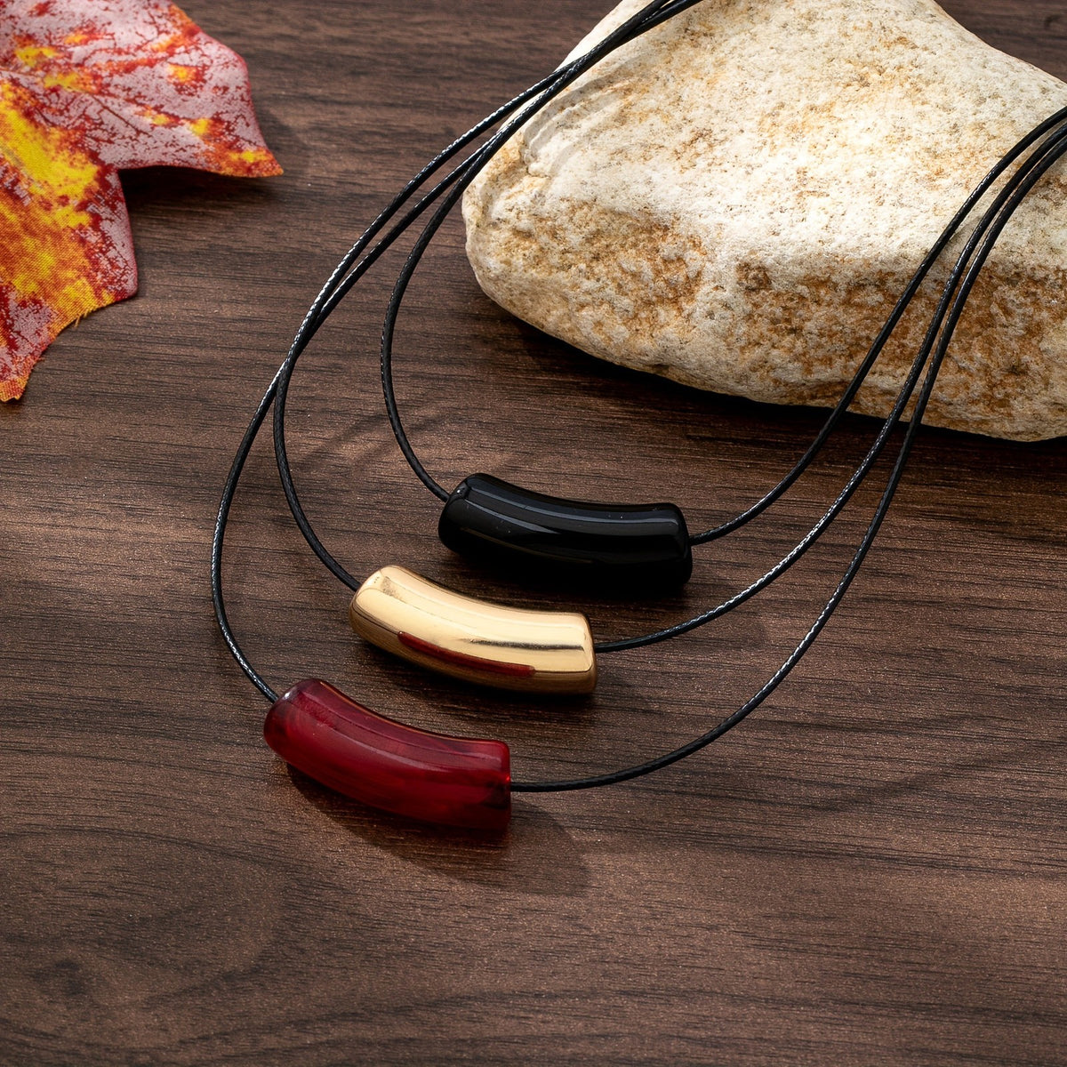 Vintage Multi-Layer Acrylic Tube Necklace