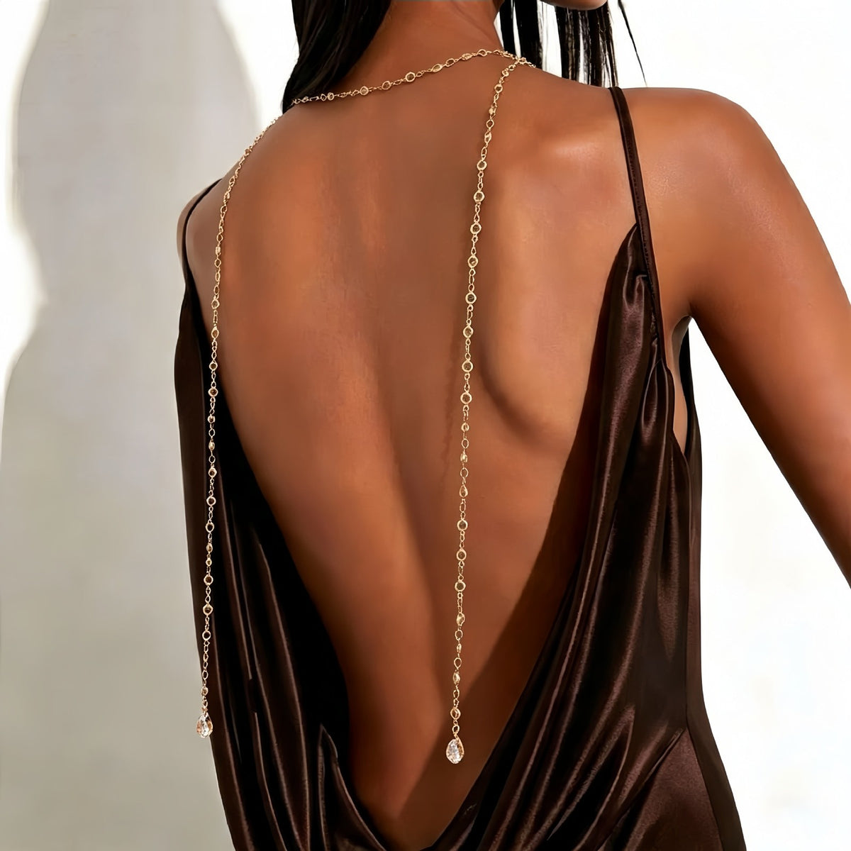 Elegant Floral Backdrop Body Chain
