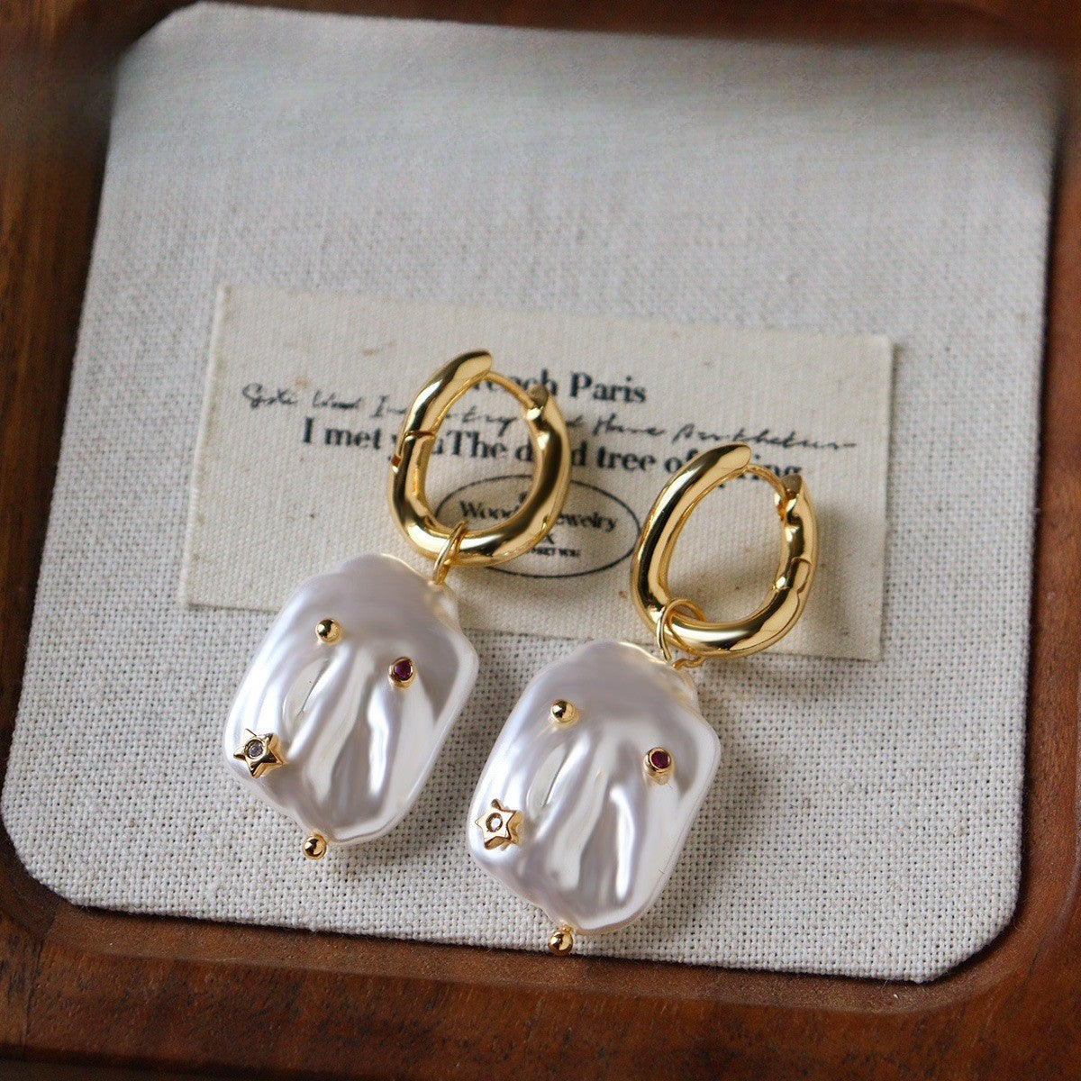 Elegant Faux Pearl C-Hoop Earring Set
