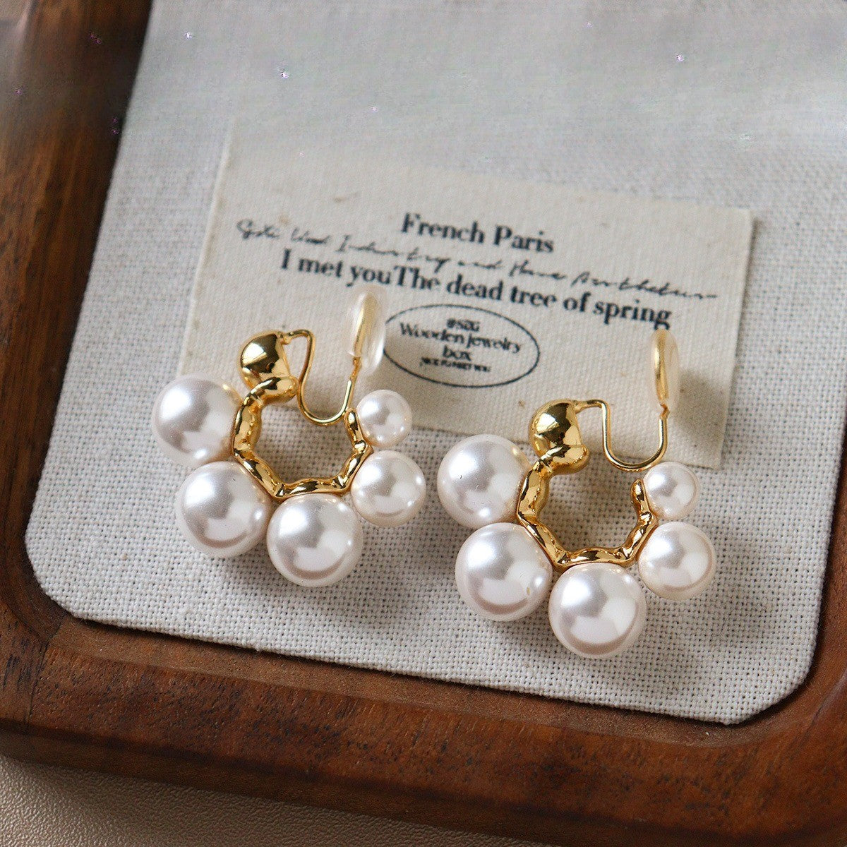 Elegant Faux Pearl C-Hoop Earring Set