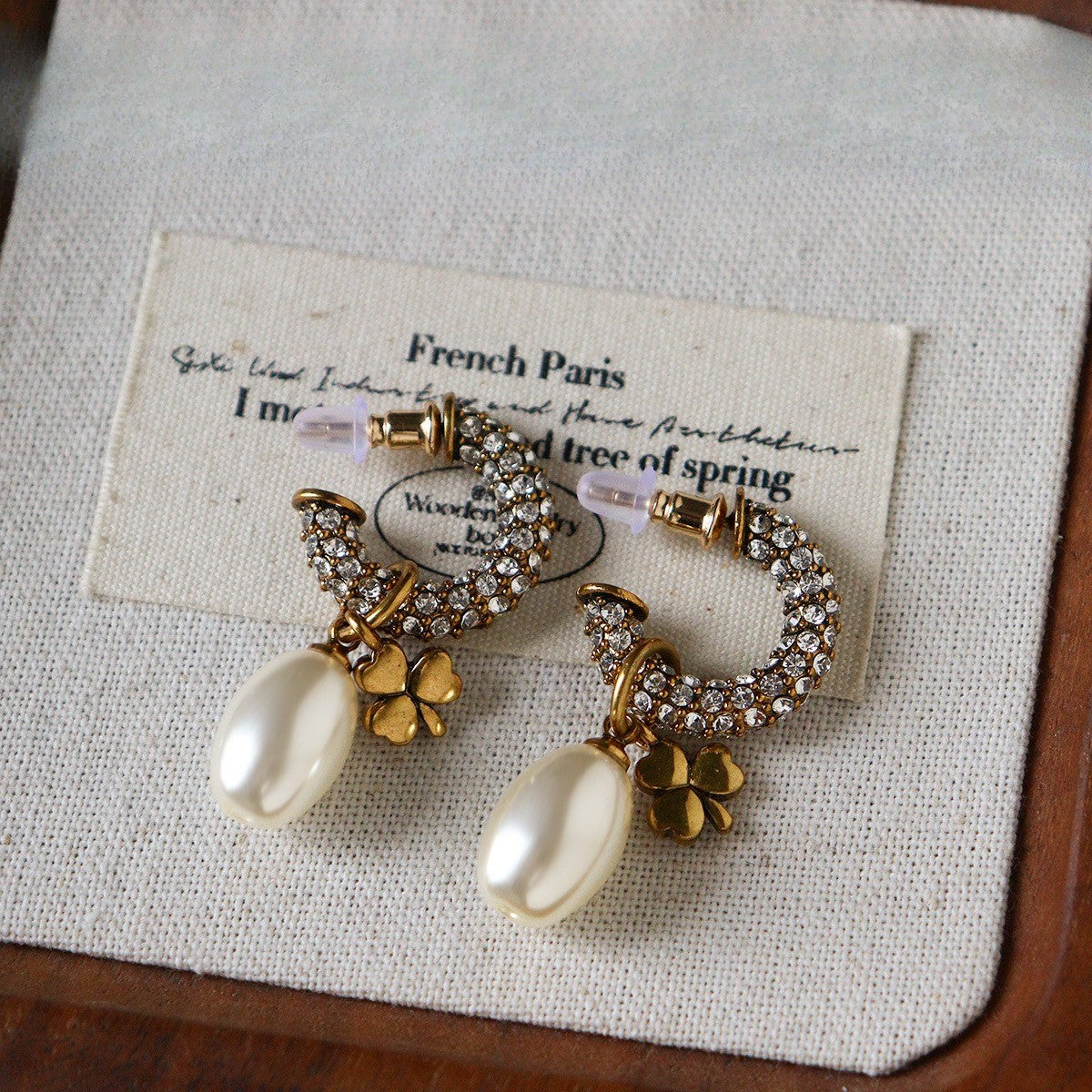 Elegant Faux Pearl C-Hoop Earring Set