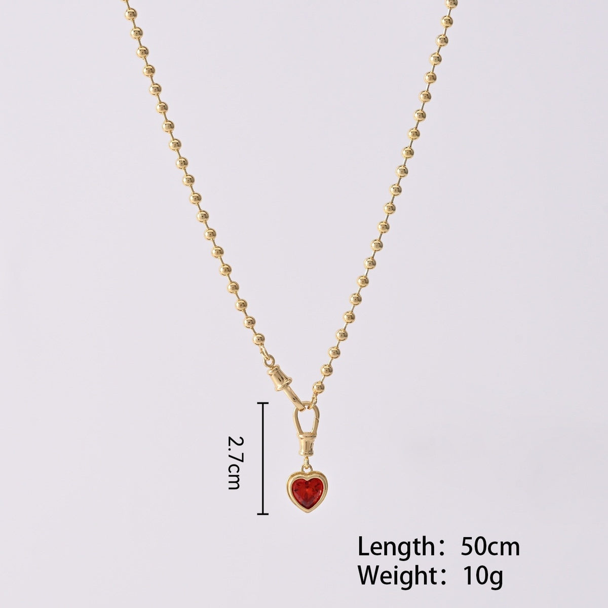 Romantic Dual Heart Beaded Necklace