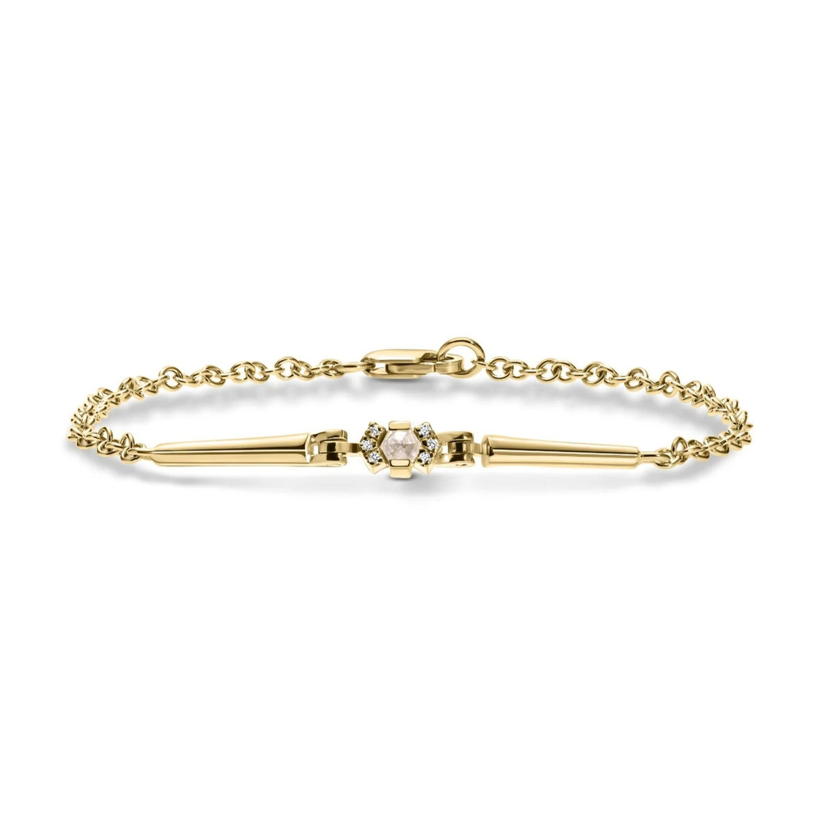 Dainty Geometric Bar Chain Bracelet
