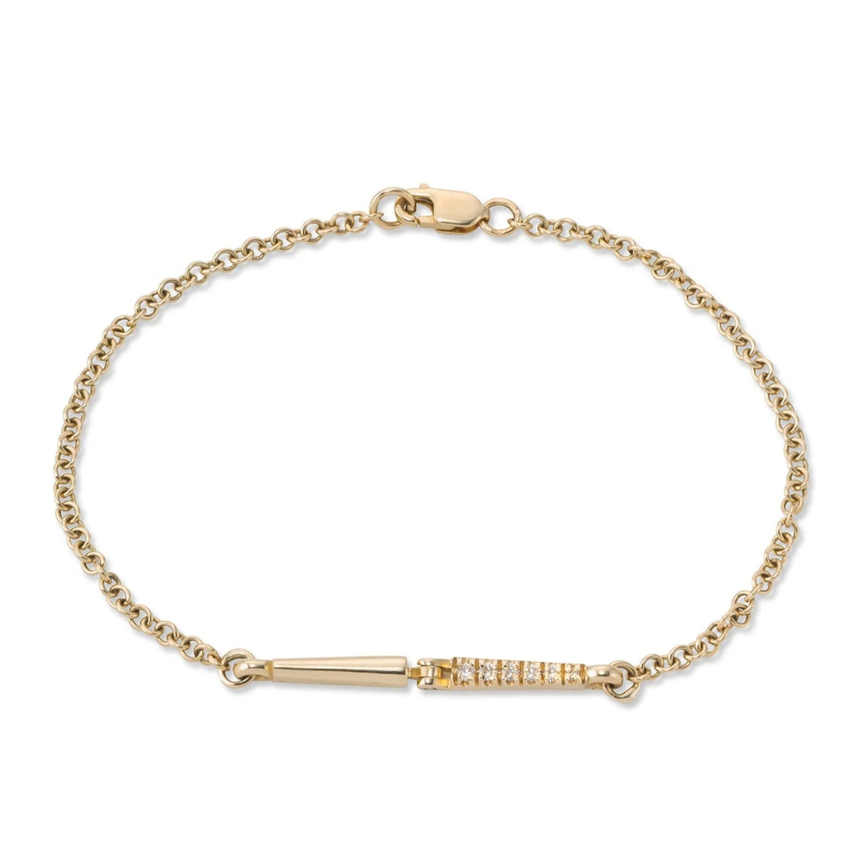 Dainty Geometric Bar Chain Bracelet