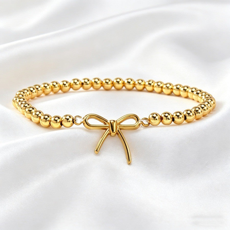 5pc Dainty Geometric Beaded Bracelet Stack