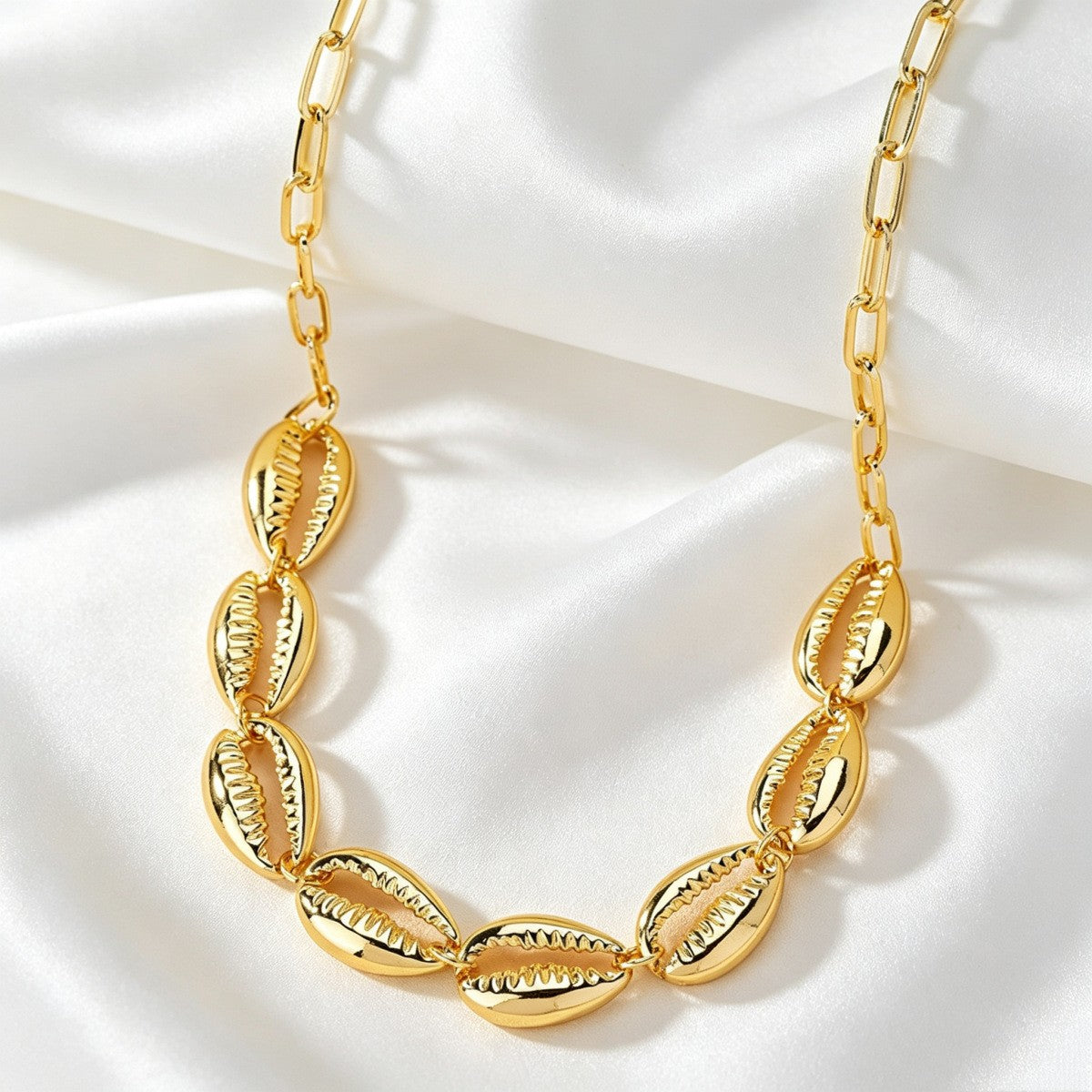 Classy Polished Cowrie Shell Necklace