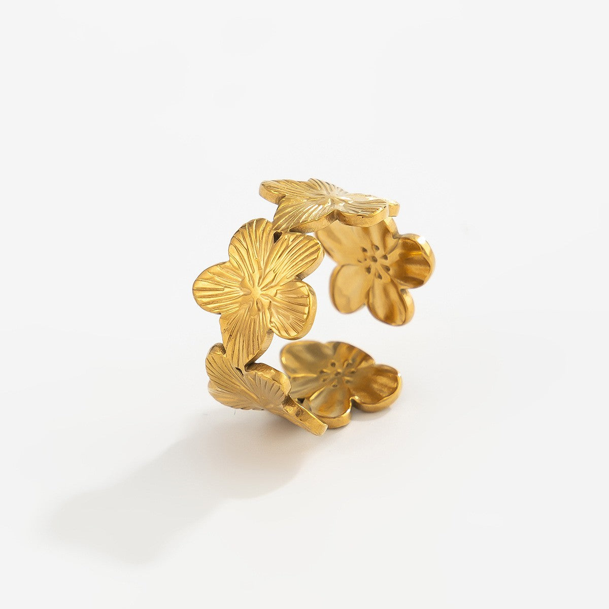 Boho Coastal Shell Starfish Ring Set