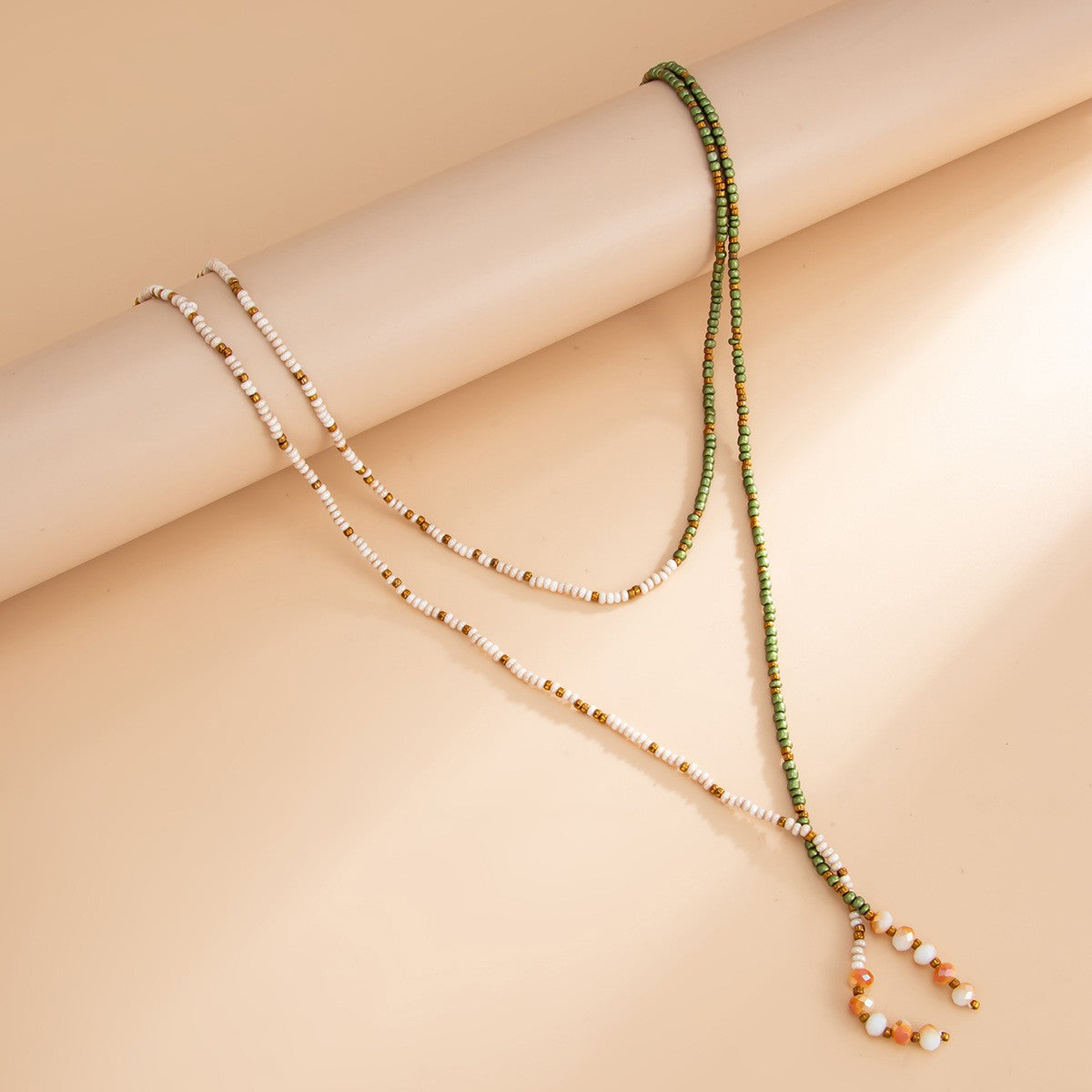 Boho Layered Seed Bead Y-Necklace