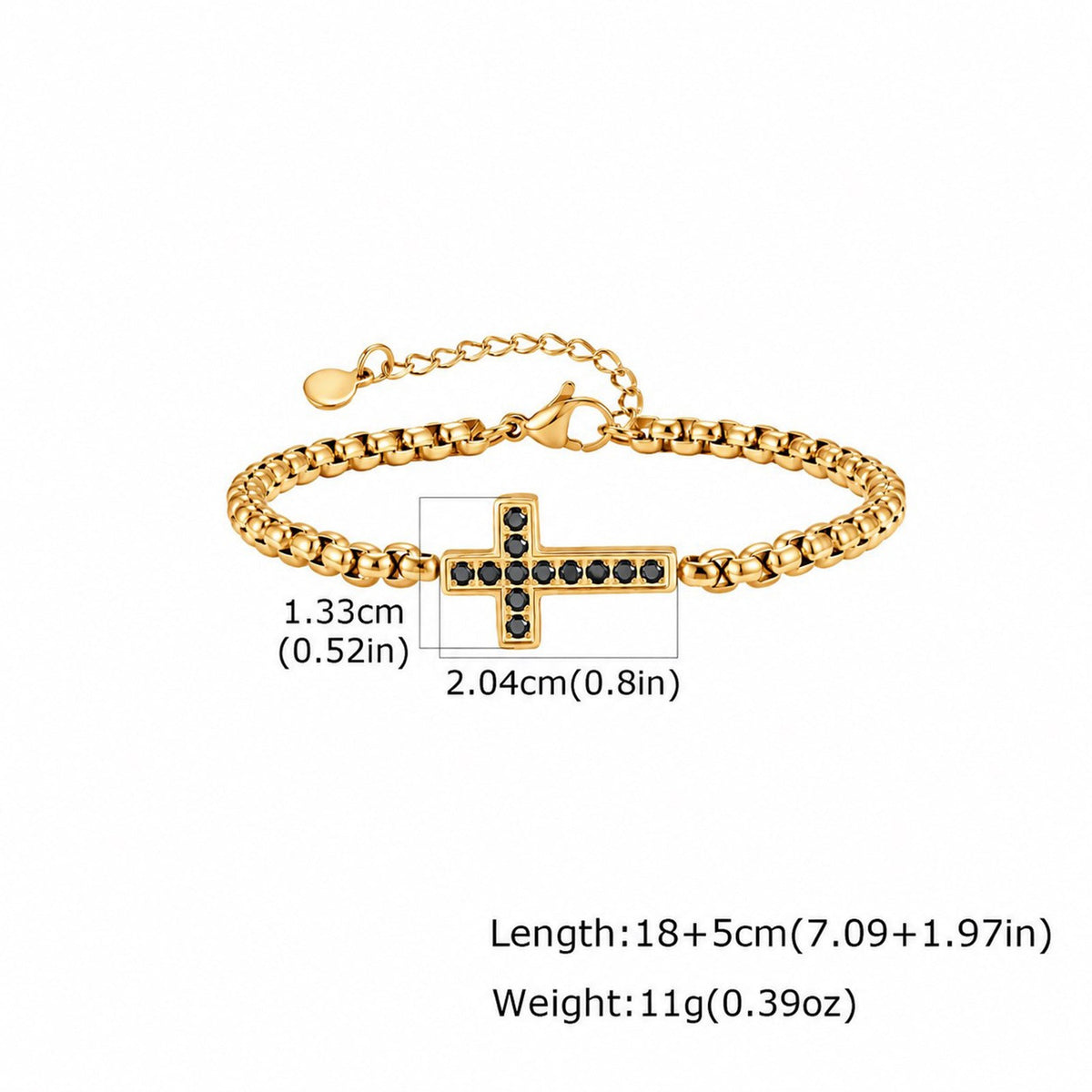 Classy Cubic Zirconia Cross Bracelet