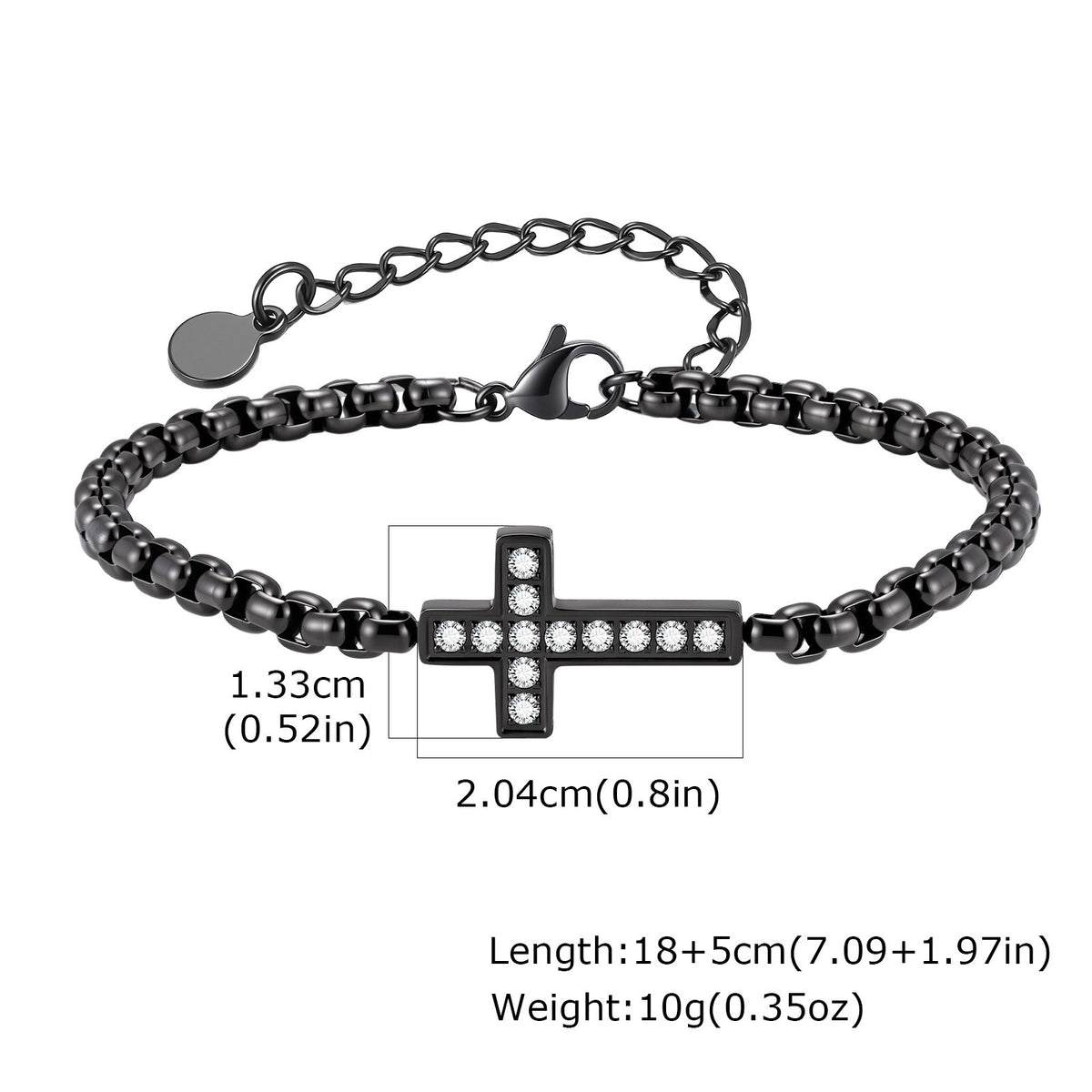 Classy Cubic Zirconia Cross Bracelet