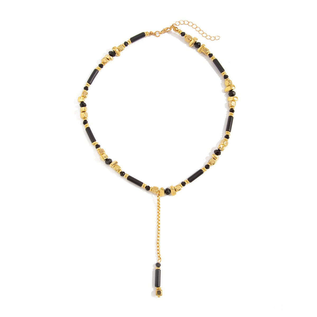 Classy Geometric Crystal Y-Necklace