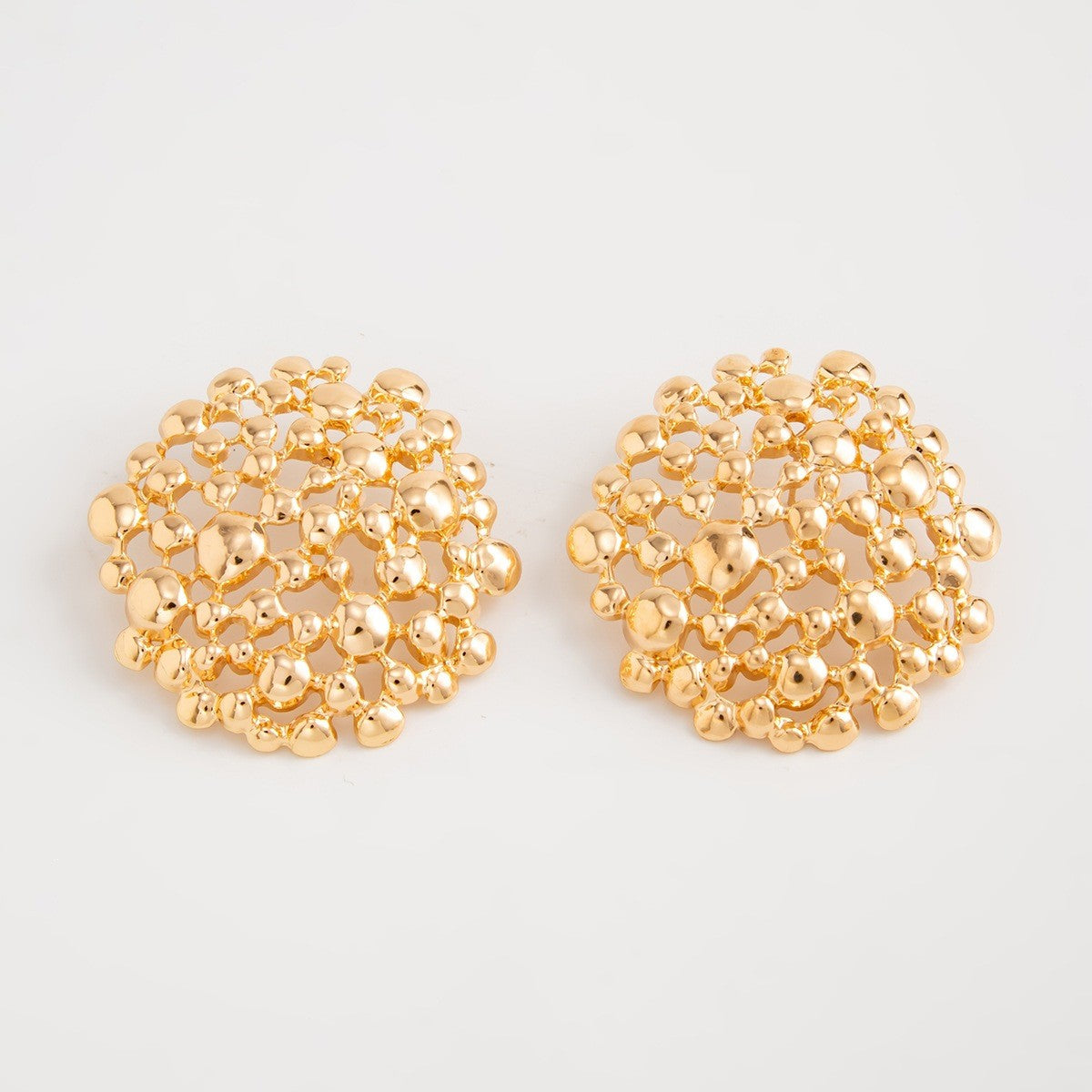 Classy Geometric Honeycomb Earring and Ring Set