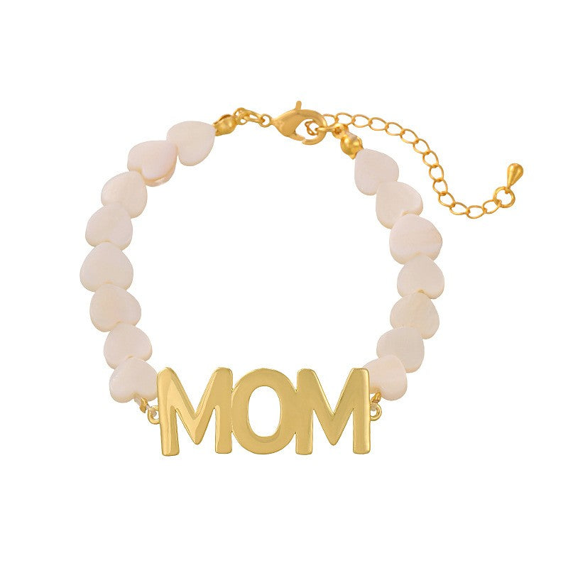 Sweet Mama & Mom Letter Charm Bracelet Set