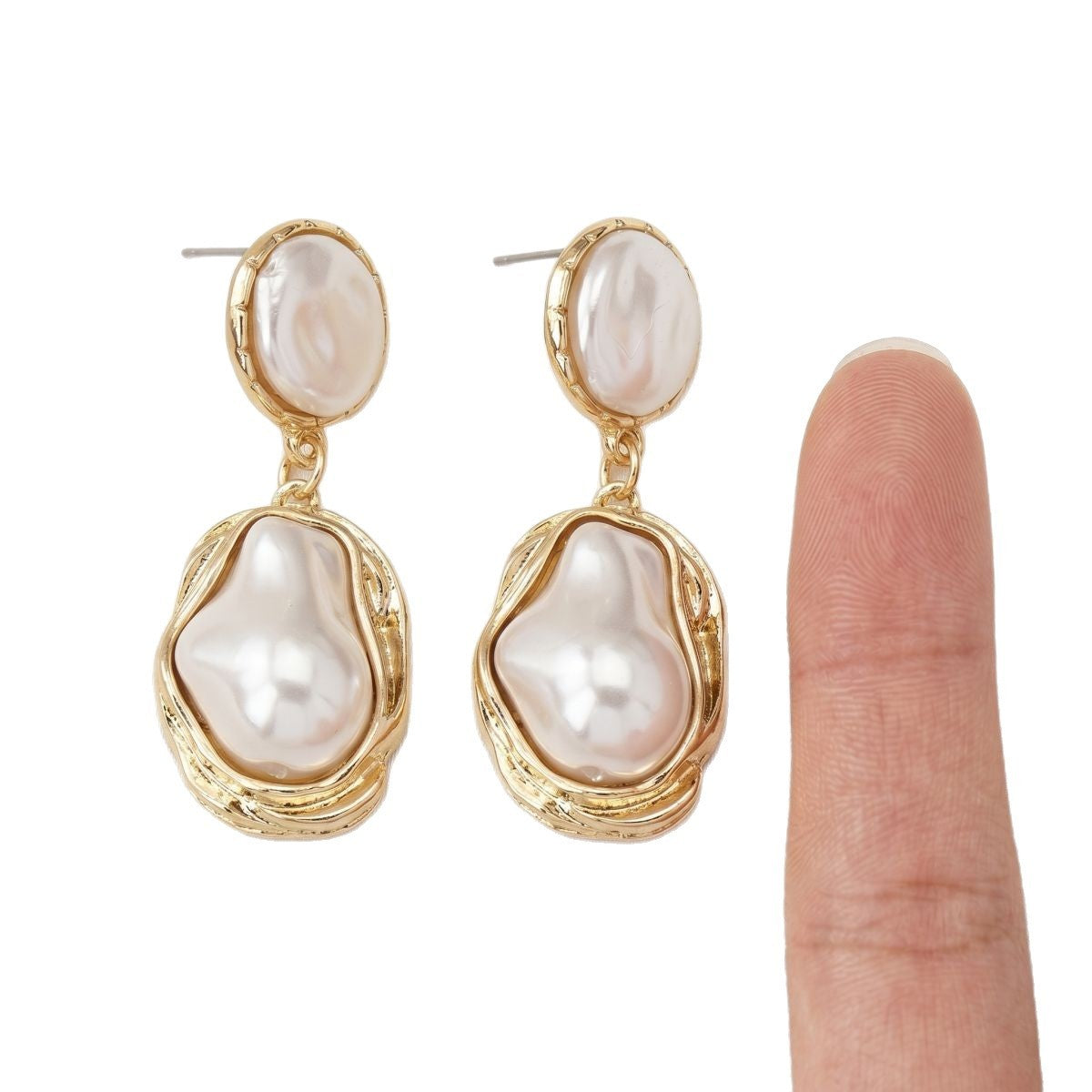 Classy Vintage Baroque Pearl Drop Earrings