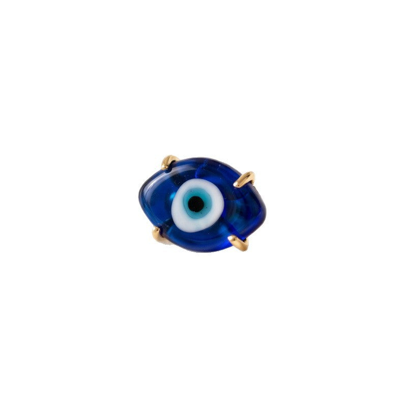 Classy Blue Evil Eye Open Ring