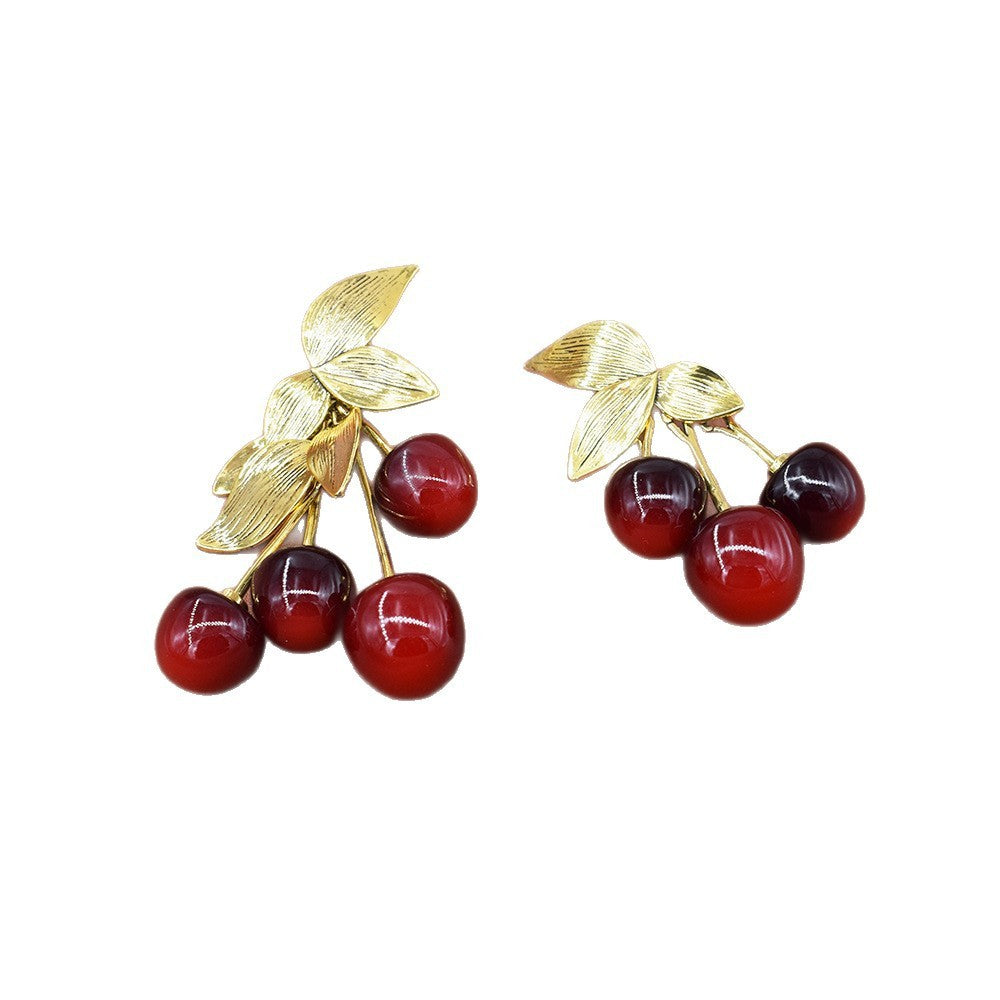 Romantic Red Cherry Drop Earrings