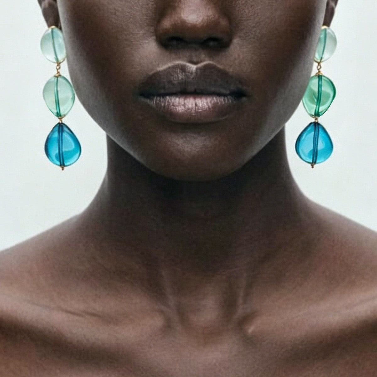 Classy Multi-Color Resin Drop Earrings