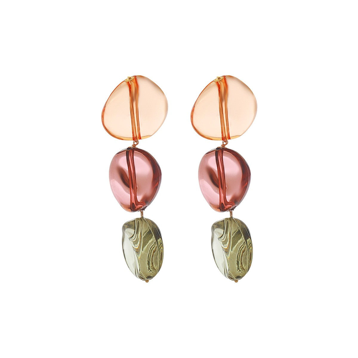 Classy Multi-Color Resin Drop Earrings