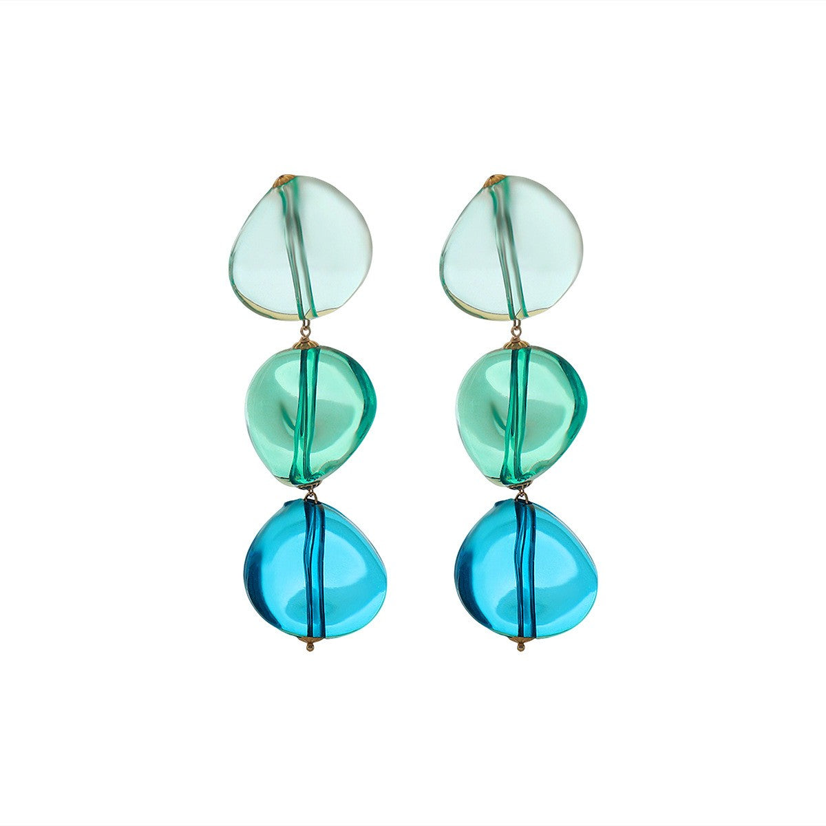 Classy Multi-Color Resin Drop Earrings