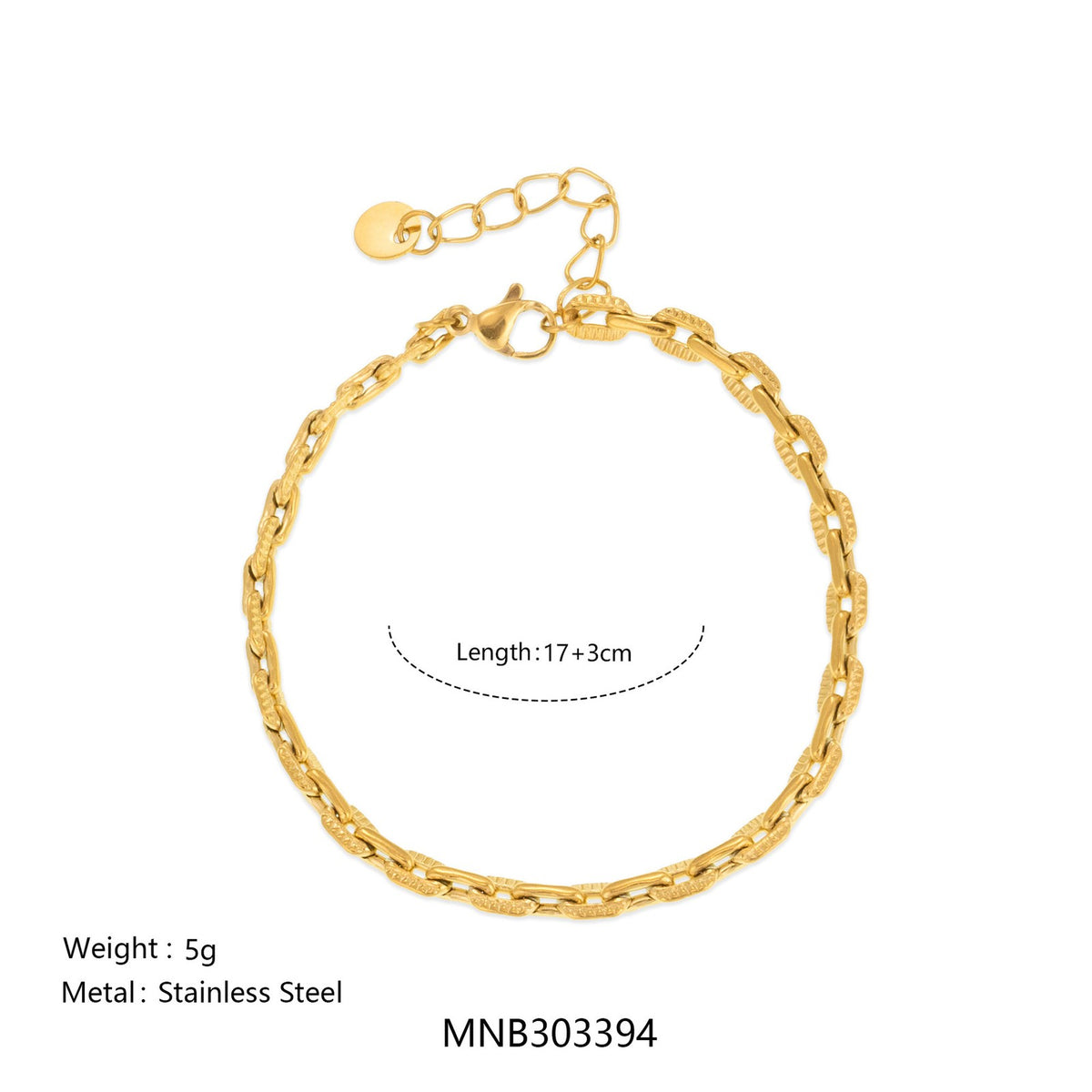18k Vintage Mixed Link Bracelet Set