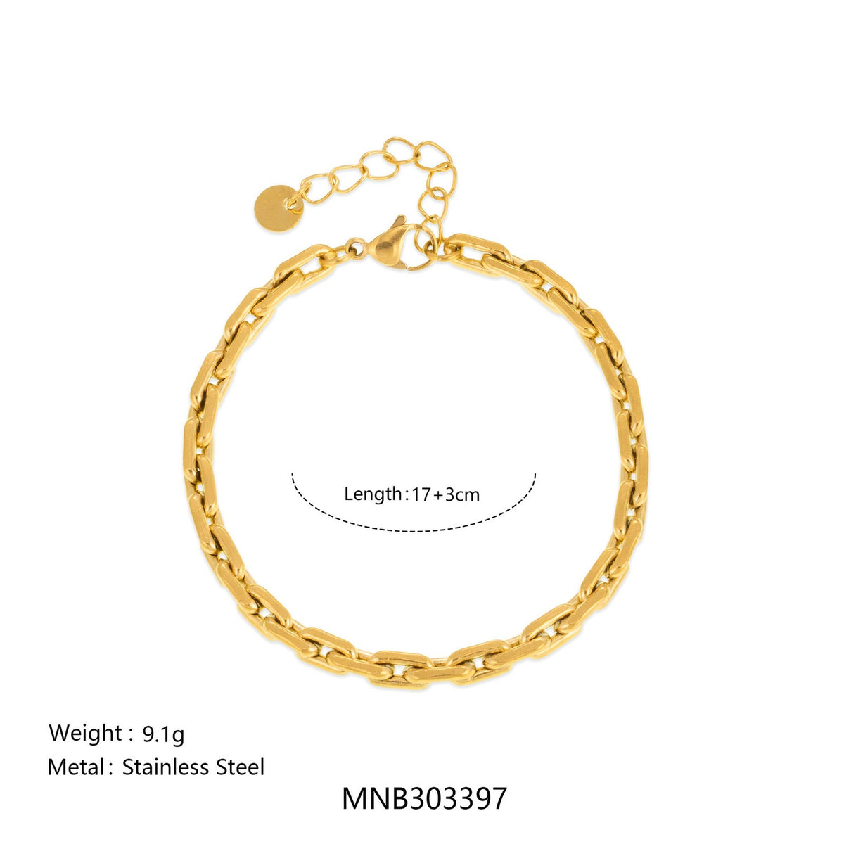 18k Vintage Mixed Link Bracelet Set
