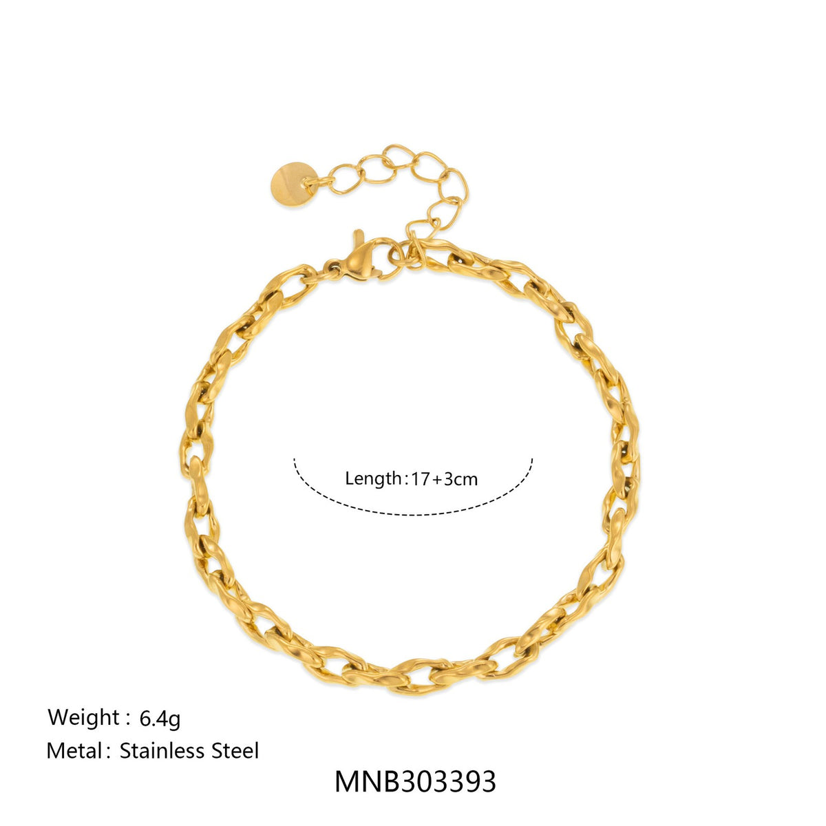 18k Vintage Mixed Link Bracelet Set