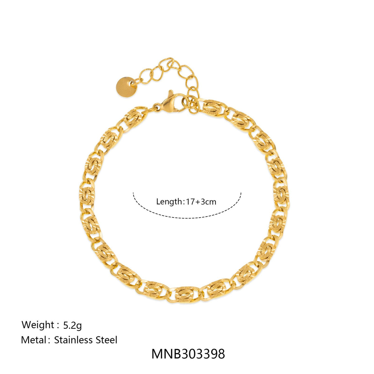 18k Vintage Mixed Link Bracelet Set