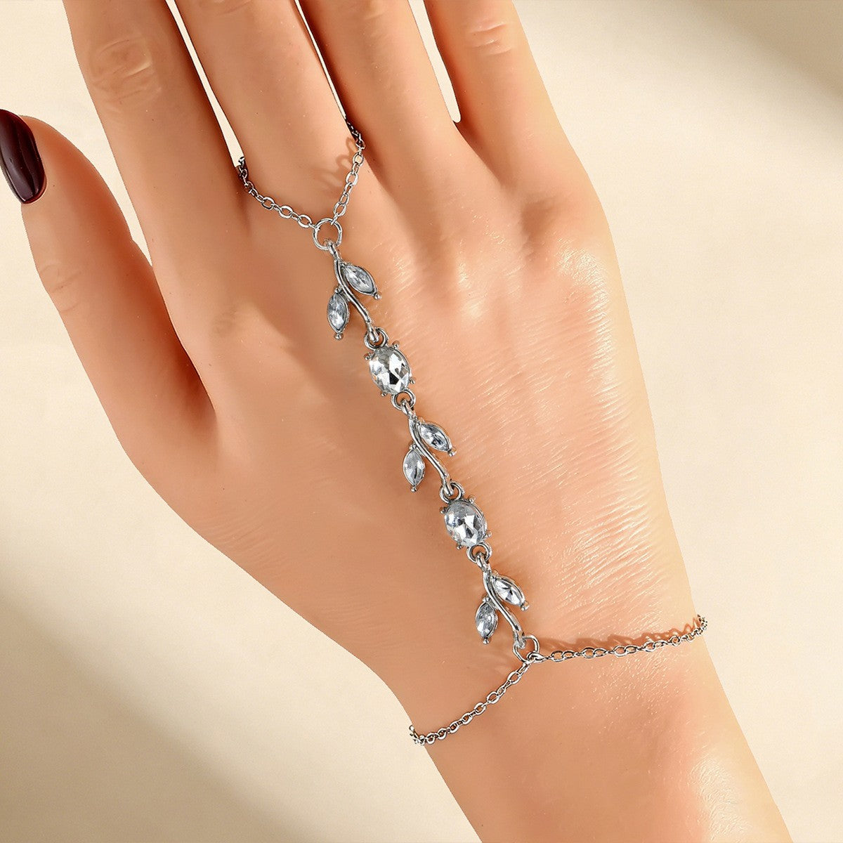 Romantic Purple Leaf Vine Hand Chain