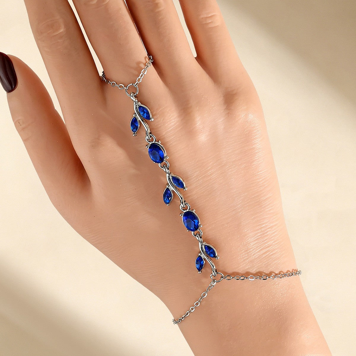 Romantic Purple Leaf Vine Hand Chain