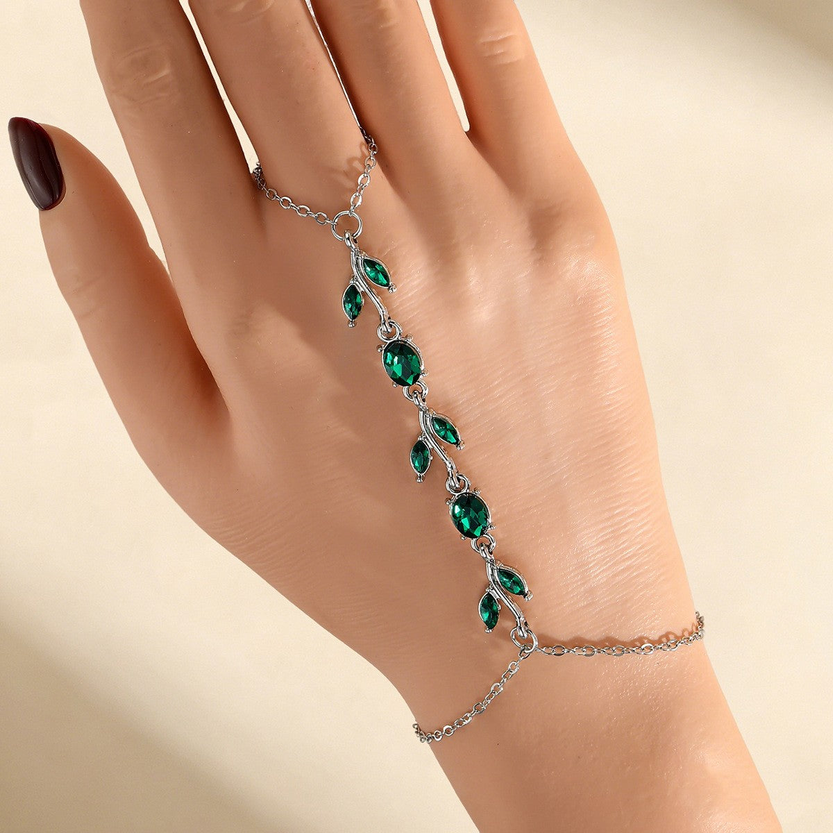 Romantic Purple Leaf Vine Hand Chain