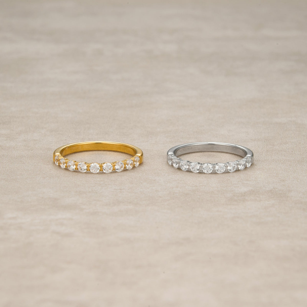 14k Dainty Pave Eternity Ring