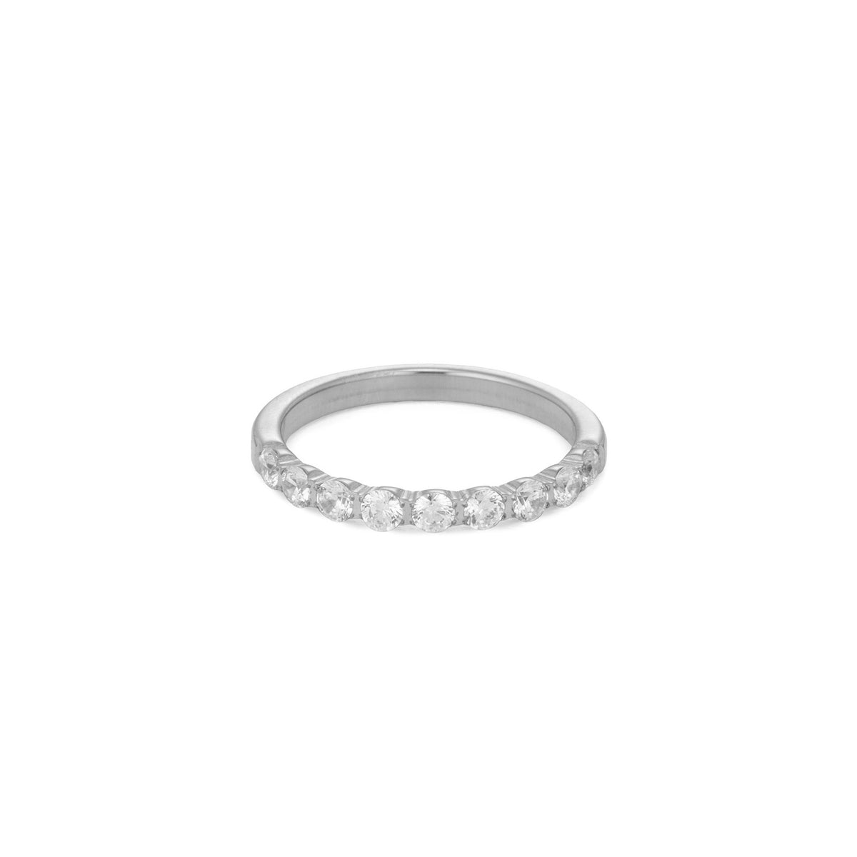 14k Dainty Pave Eternity Ring