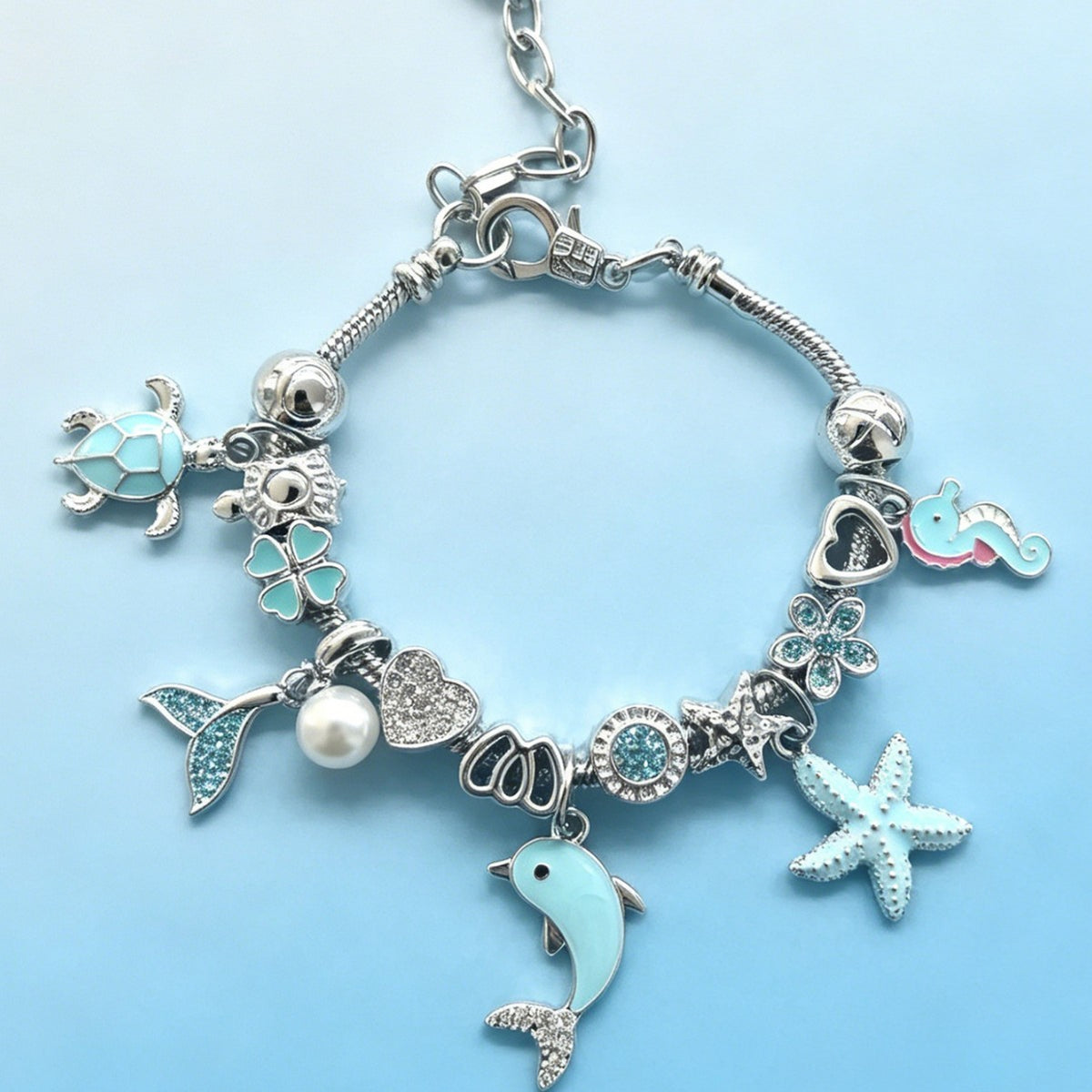 Dainty Ocean Animal Charm Bracelet
