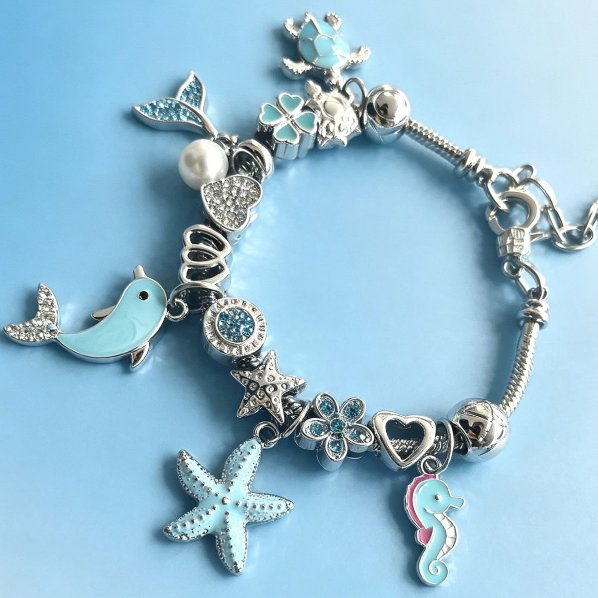 Dainty Ocean Animal Charm Bracelet