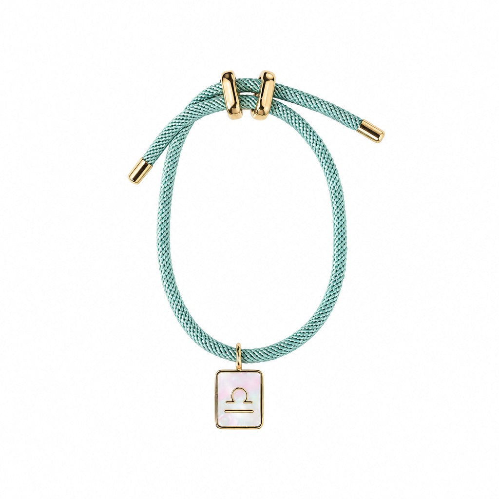 Vintage Woven Zodiac Charm Bracelet