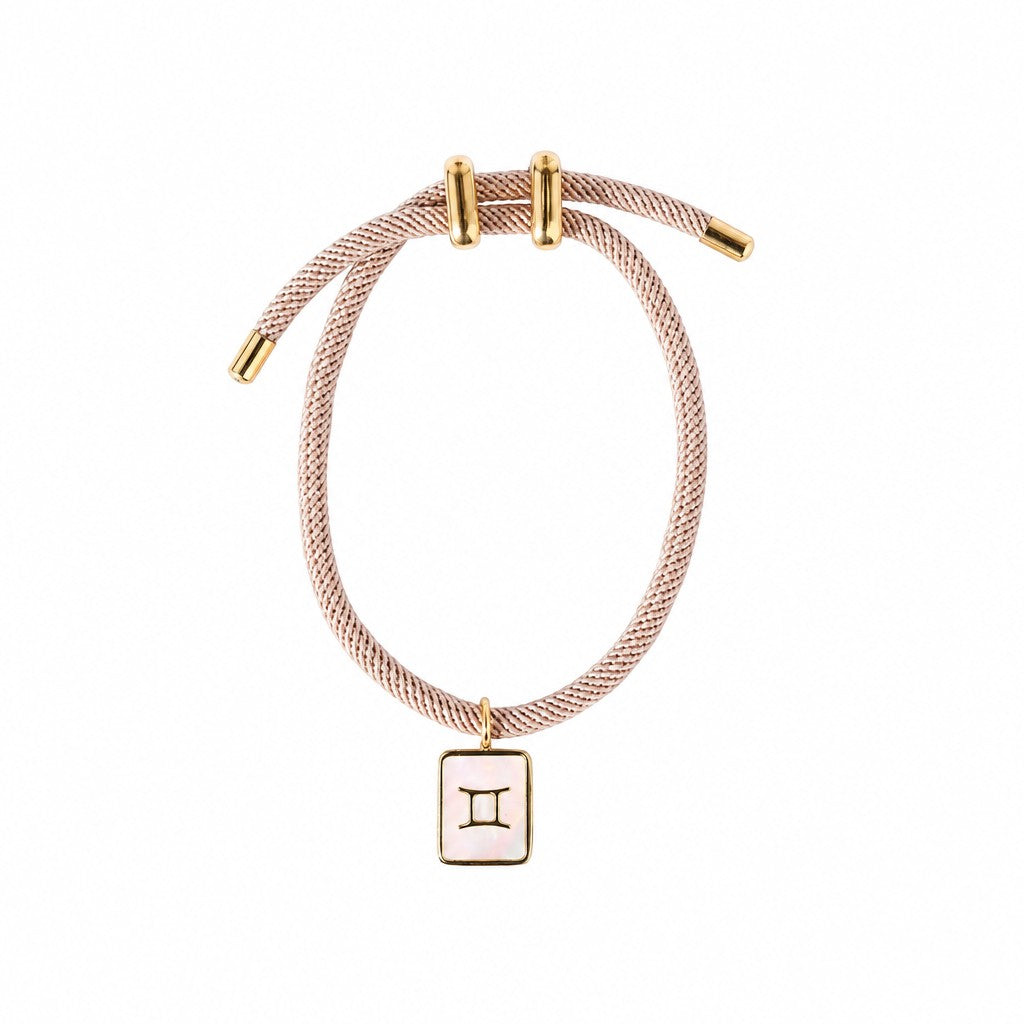 Vintage Woven Zodiac Charm Bracelet