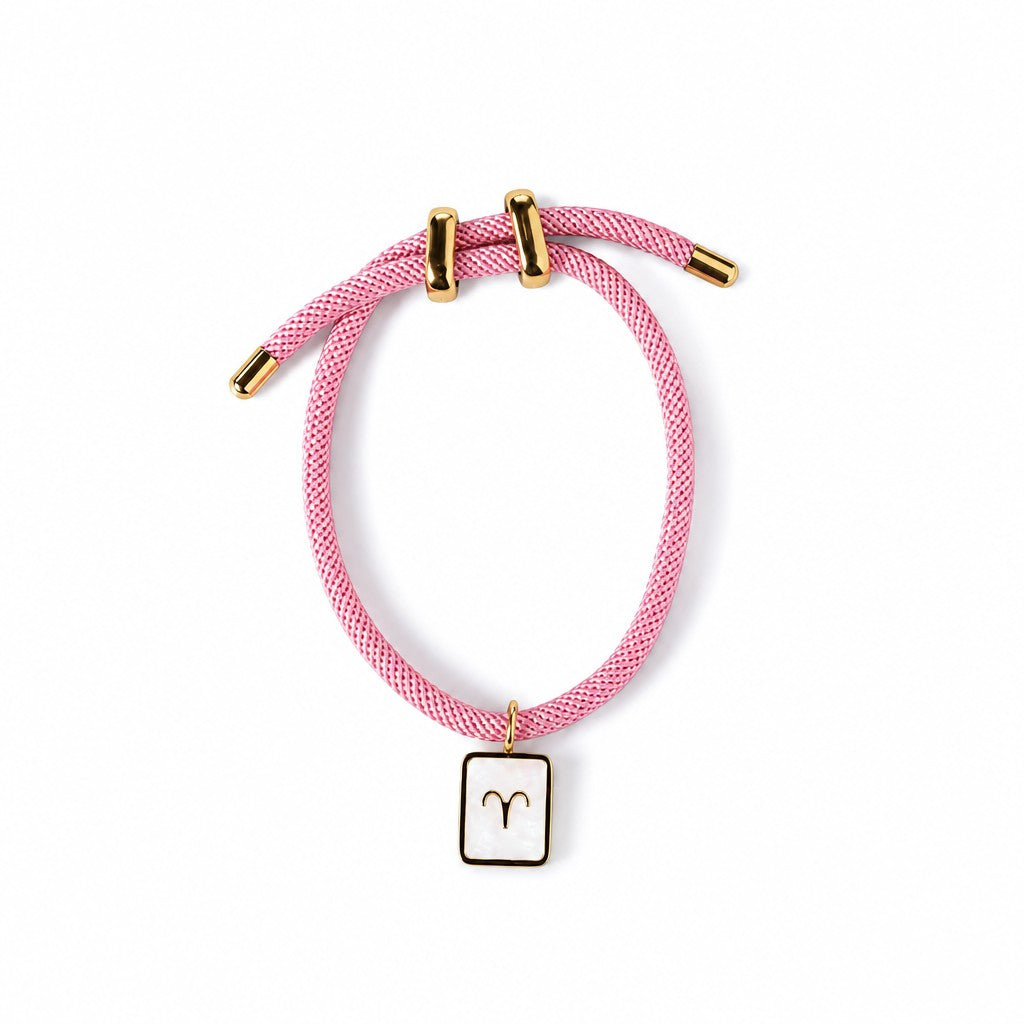 Vintage Woven Zodiac Charm Bracelet