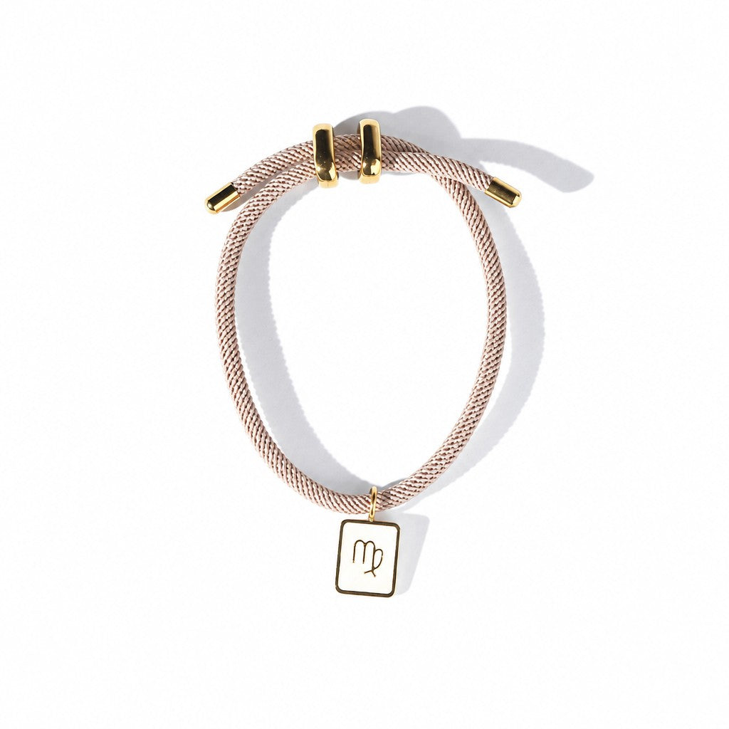 Vintage Woven Zodiac Charm Bracelet
